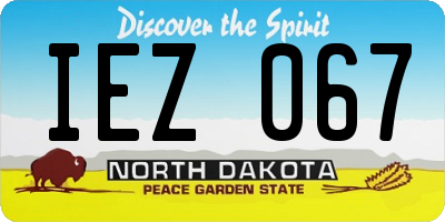 ND license plate IEZ067