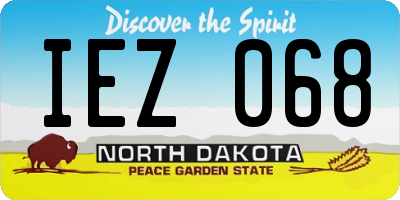 ND license plate IEZ068