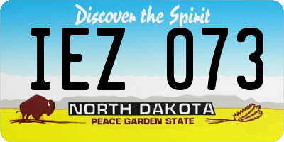 ND license plate IEZ073