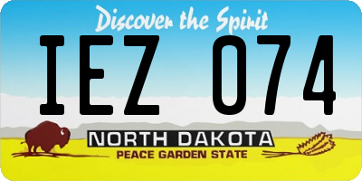 ND license plate IEZ074