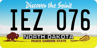 ND license plate IEZ076