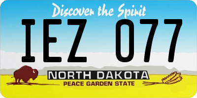 ND license plate IEZ077