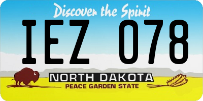 ND license plate IEZ078