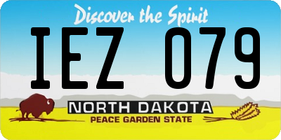ND license plate IEZ079