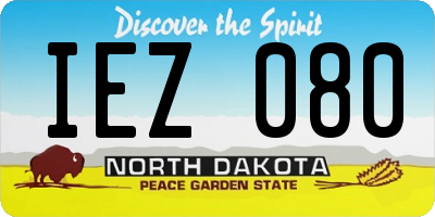 ND license plate IEZ080