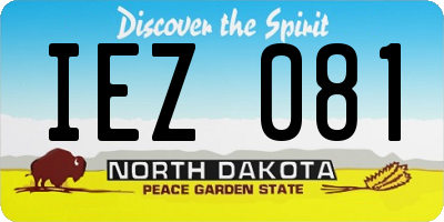 ND license plate IEZ081