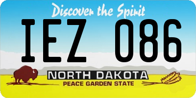 ND license plate IEZ086