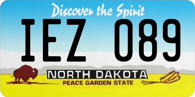ND license plate IEZ089