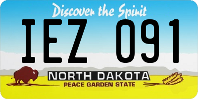 ND license plate IEZ091