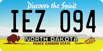 ND license plate IEZ094