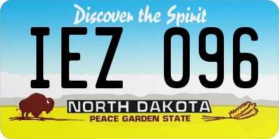 ND license plate IEZ096