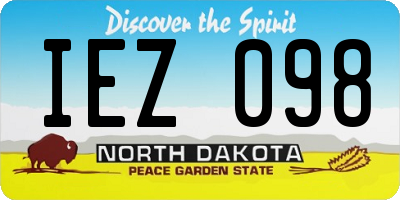 ND license plate IEZ098