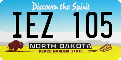 ND license plate IEZ105