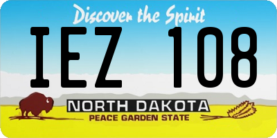 ND license plate IEZ108
