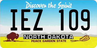 ND license plate IEZ109