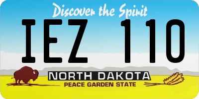 ND license plate IEZ110