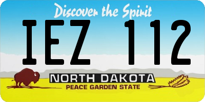 ND license plate IEZ112