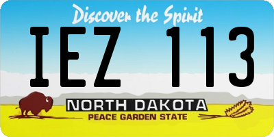 ND license plate IEZ113