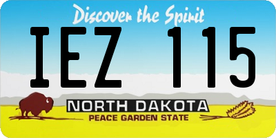 ND license plate IEZ115