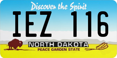 ND license plate IEZ116