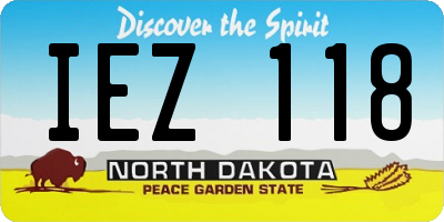 ND license plate IEZ118