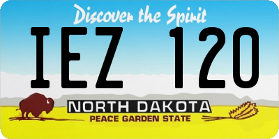 ND license plate IEZ120