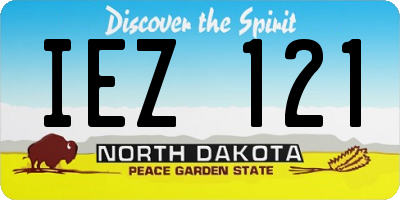 ND license plate IEZ121