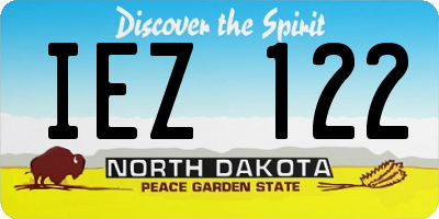 ND license plate IEZ122