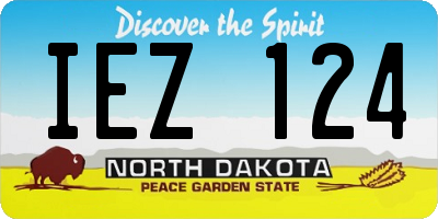 ND license plate IEZ124