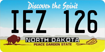 ND license plate IEZ126