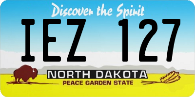 ND license plate IEZ127