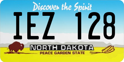 ND license plate IEZ128