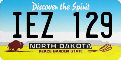 ND license plate IEZ129