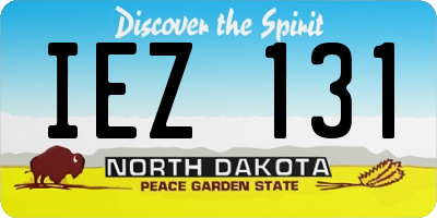 ND license plate IEZ131