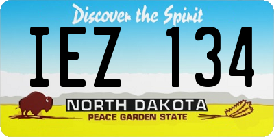 ND license plate IEZ134