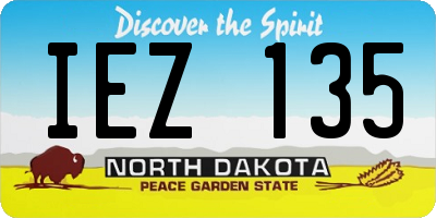 ND license plate IEZ135