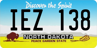 ND license plate IEZ138