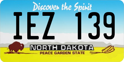 ND license plate IEZ139