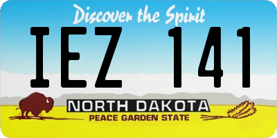 ND license plate IEZ141