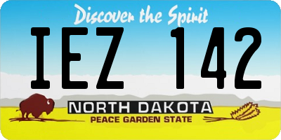 ND license plate IEZ142