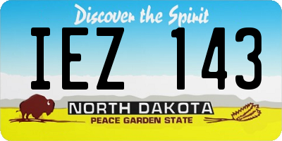 ND license plate IEZ143
