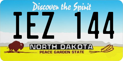 ND license plate IEZ144