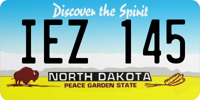 ND license plate IEZ145