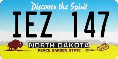 ND license plate IEZ147