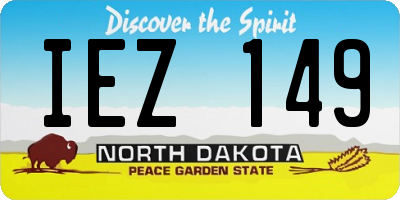 ND license plate IEZ149