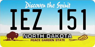 ND license plate IEZ151