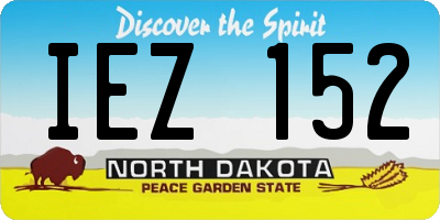 ND license plate IEZ152