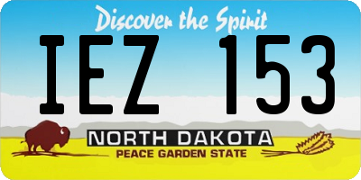ND license plate IEZ153
