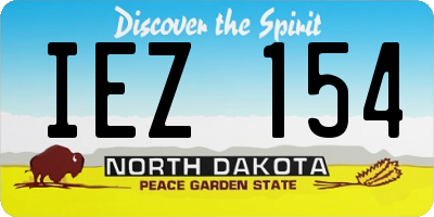 ND license plate IEZ154