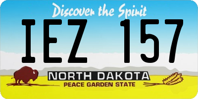 ND license plate IEZ157